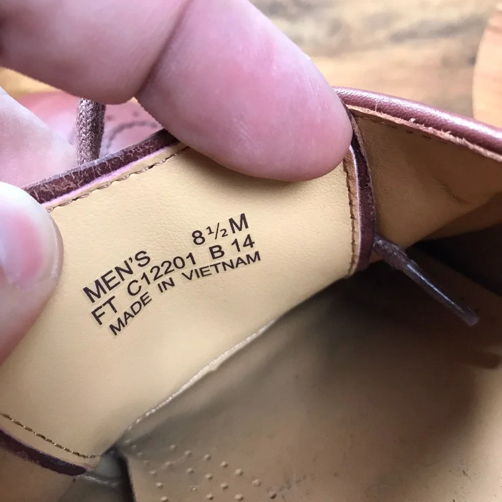 Cole Haan Wingtip Oxford‎ Mens 8.5M Brogue Brown Leather Derby Dress Shoes